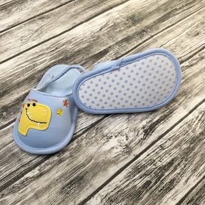 Blue Baby Boys Soft Plush Slippers Dinosau…